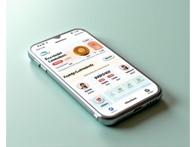 エコ習慣トラッカーアプリのゲーミフィケーション画面:レベルアップ表示、バッジ獲得のポップアップ、友達ランキング